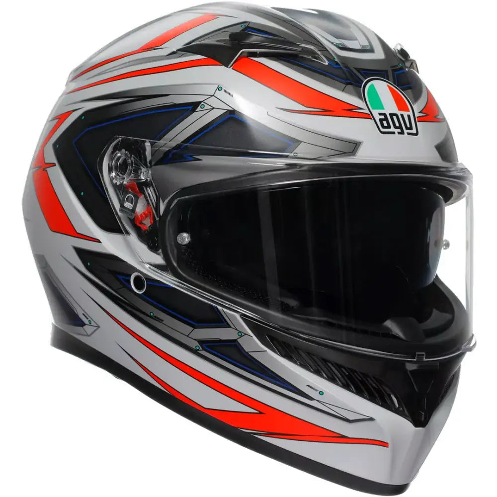 Casco AGV K3 Space Matt White/Red Fluo