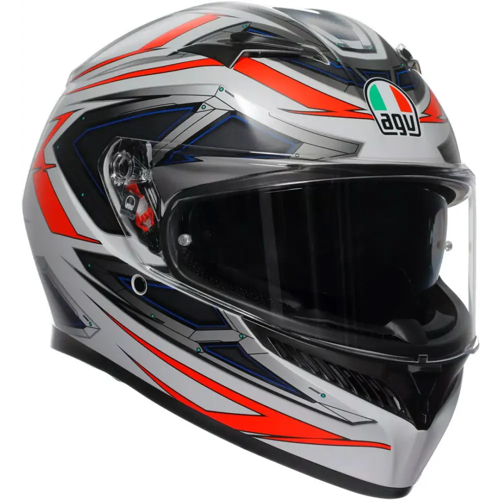 Casco AGV K3 Space Matt White/Red Fluo