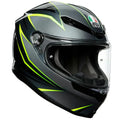 Casco AGV K6 Flash Gray/Black/Lime