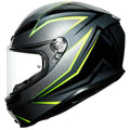 Casco AGV K6 Flash Gray/Black/Lime
