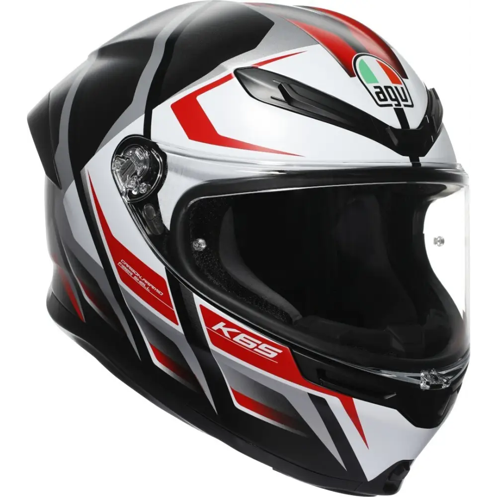 Casco AGV K6 S Karve Matt Black/White/Red