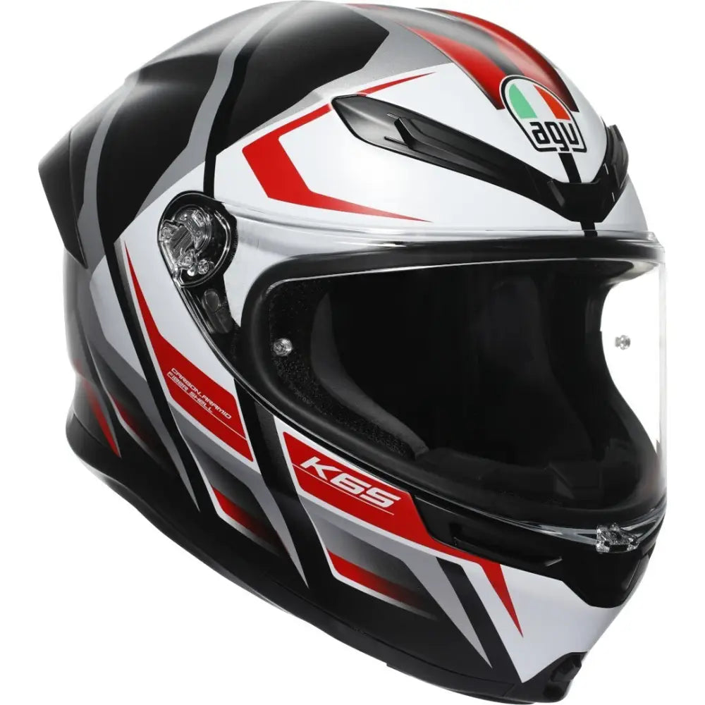 Casco AGV K6 S Karve Matt Black/White/Red