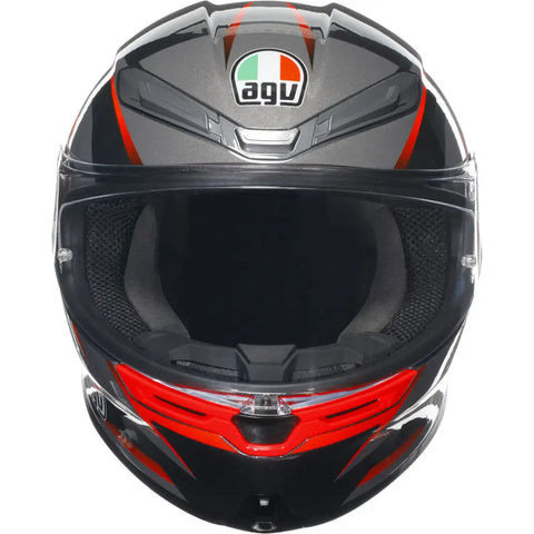 Casco AGV K6 S Slashcut Black/Grey/Red ECE 22-06