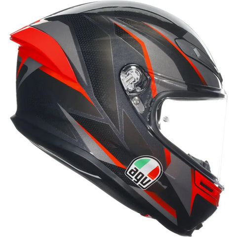 Casco AGV K6 S Slashcut Black/Grey/Red ECE 22-06
