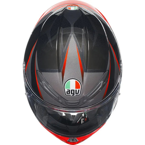 Casco AGV K6 S Slashcut Black/Grey/Red ECE 22-06