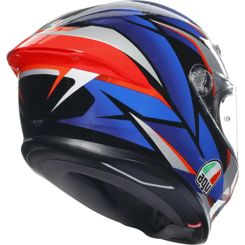 Casco AGV K6 S Slashcut Black/Silver/Blue/Red ECE 22-06