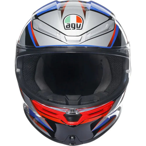 Casco AGV K6 S Slashcut Black/Silver/Blue/Red ECE 22-06