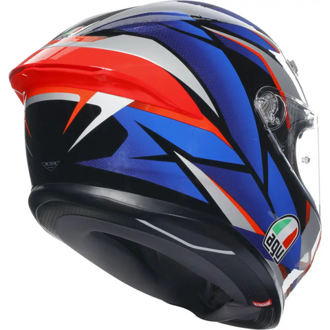 Casco AGV K6 S Slashcut Black/Silver/Blue/Red ECE 22-06