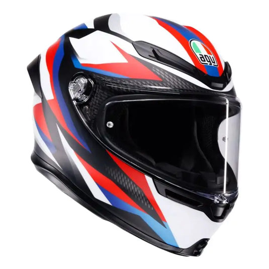 Casco AGV K6 S Timewarp Matt Black/Red/Blue