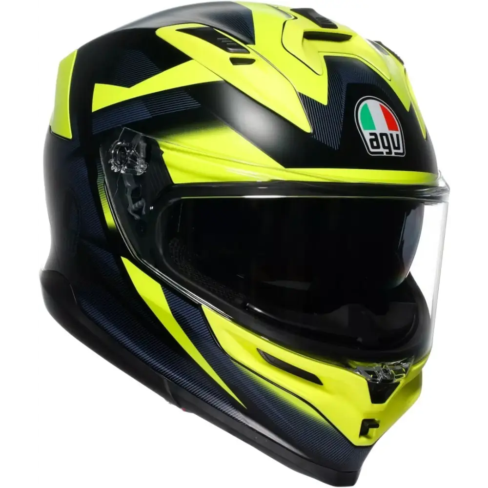 Casco AGV K7 Glimpse Matte Black/Yellow Fluo