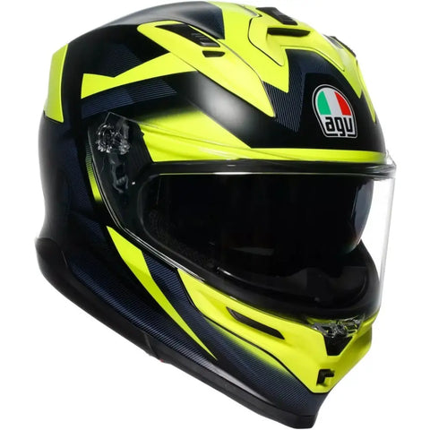Casco AGV K7 Glimpse Matte Black/Yellow Fluo