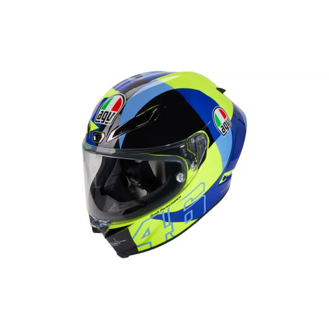 Casco AGV Pista GP RR Carbon Soleluna 2022 Black/Yellow/Blue ECE 22-06