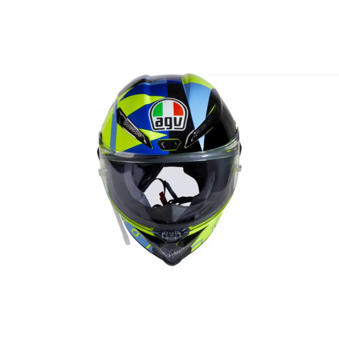 Casco AGV Pista GP RR Carbon Soleluna 2022 Black/Yellow/Blue ECE 22-06