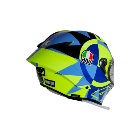 Casco AGV Pista GP RR Carbon Soleluna 2022 Black/Yellow/Blue ECE 22-06