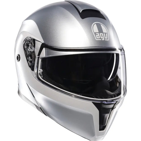Casco AGV Streetmodular Levico Matt Silver/Light Grey