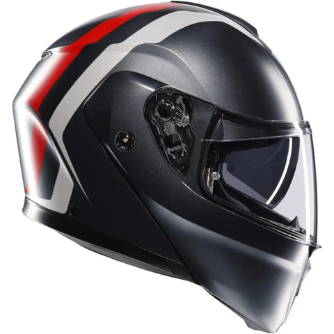 Casco AGV Streetmodular Resia Grey Matt/Red