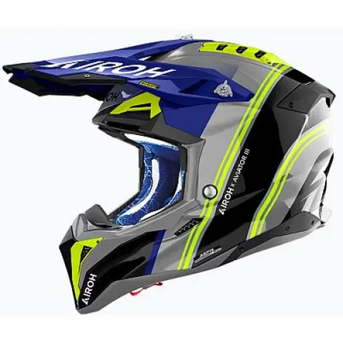 Casco Airoh Aviator 3 Hima Blue Gloss