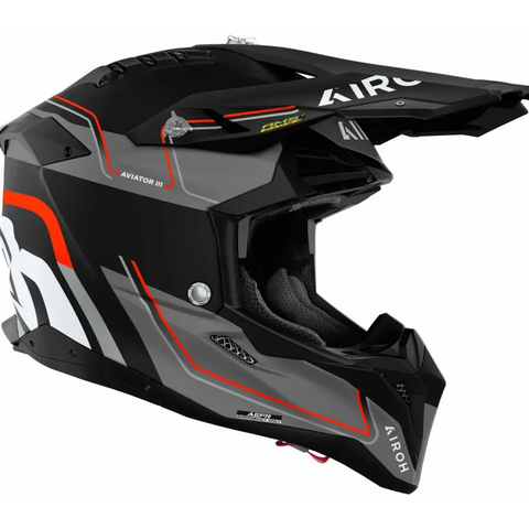 Casco Airoh Aviator 3 Leader Orange Matt