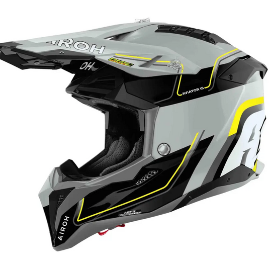 Casco Airoh Aviator 3 Leader Yellow Gloss