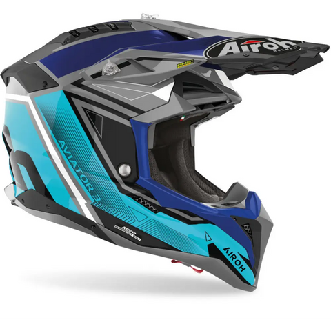 Casco Airoh Aviator 3 League Blue Gloss