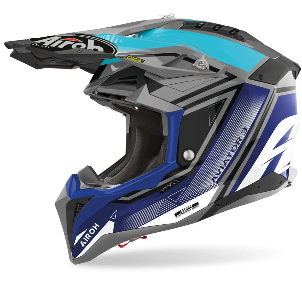 Casco Airoh Aviator 3 League Blue Gloss