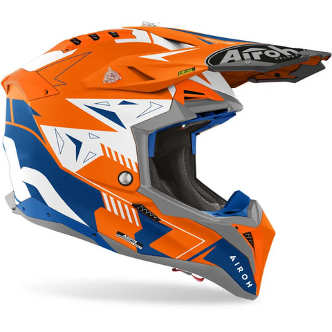 Casco Airoh Aviator 3 Spin Orange Fluo Matt