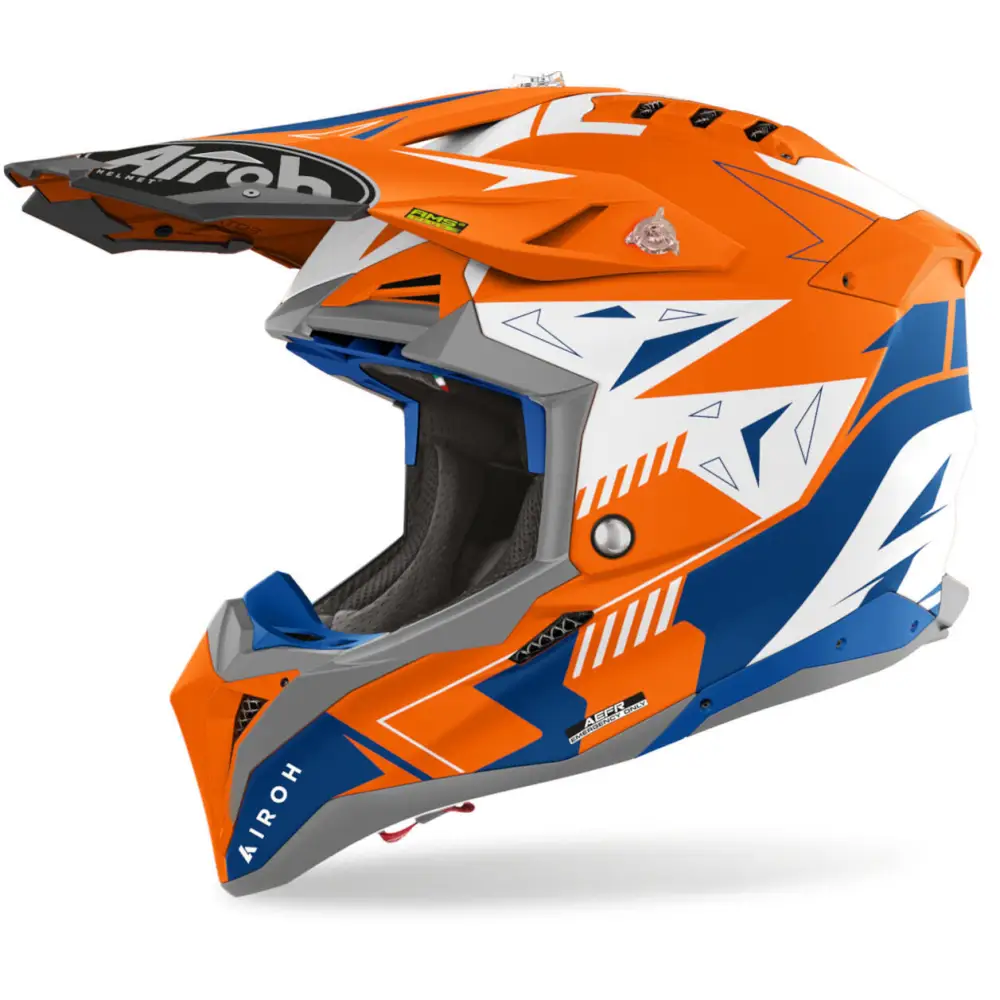 Casco Airoh Aviator 3 Spin Orange Fluo Matt