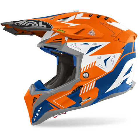 Casco Airoh Aviator 3 Spin Orange Fluo Matt