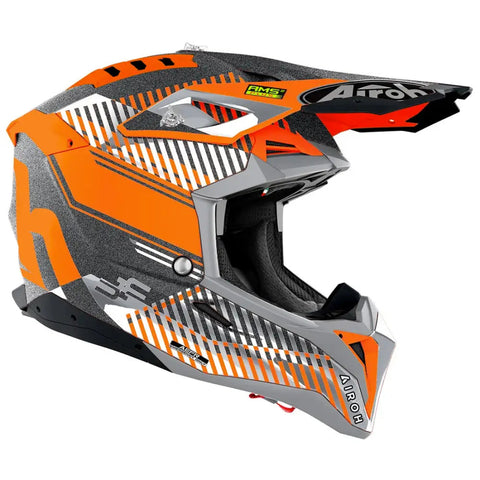 Casco Airoh Aviator 3 Wave Orange Chrome