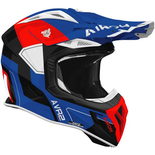 Casco Airoh Aviator Ace 2 Shield Blue/Red Gloss