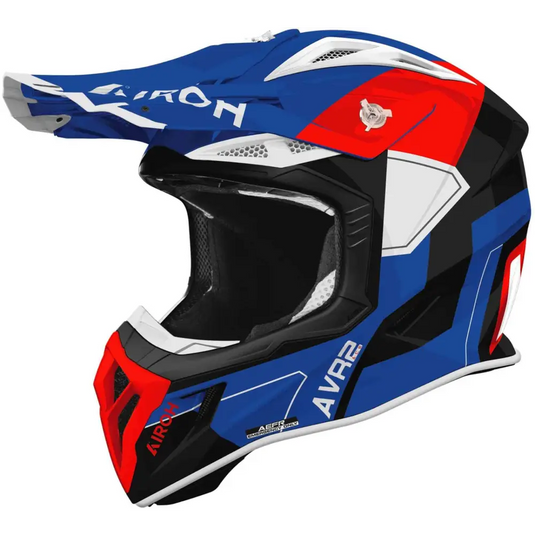 Casco Airoh Aviator Ace 2 Shield Blue/Red Gloss