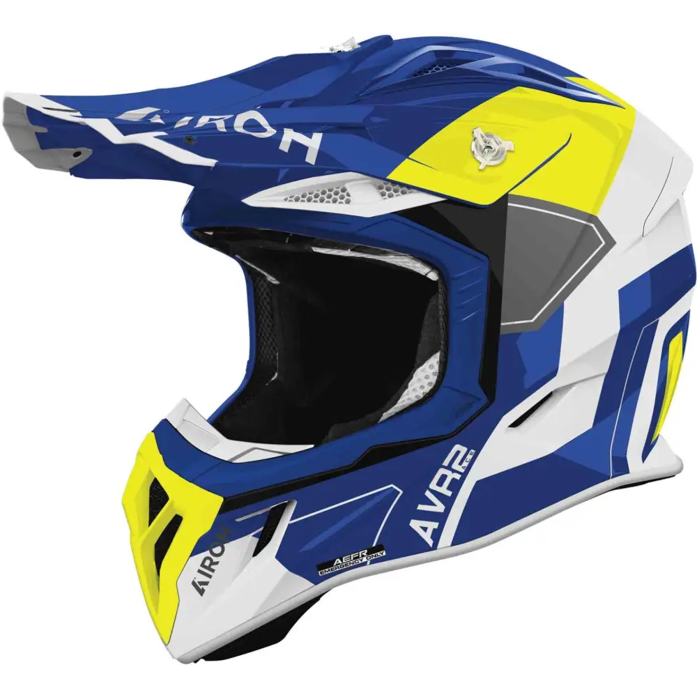 Casco Airoh Aviator Ace 2 Shield Blue/Yellow