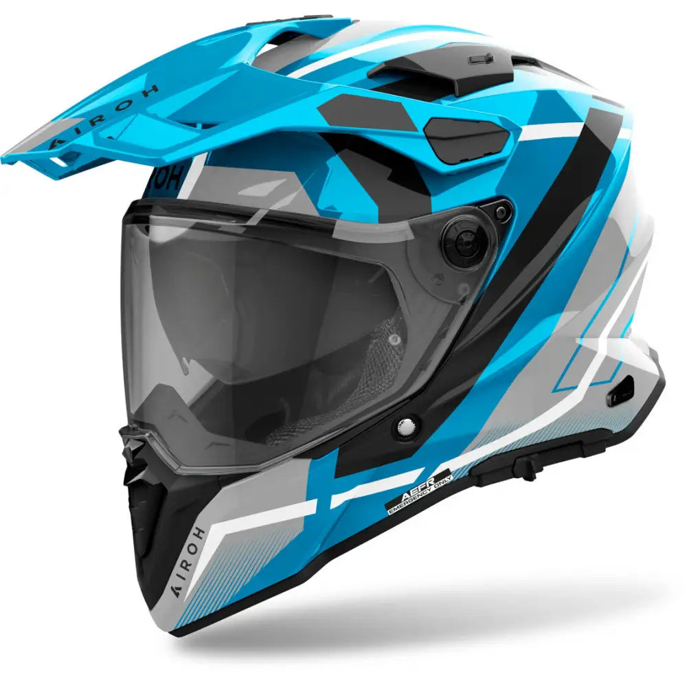 Casco Airoh Commander 2 Mavick Cerulean Blue Gloss
