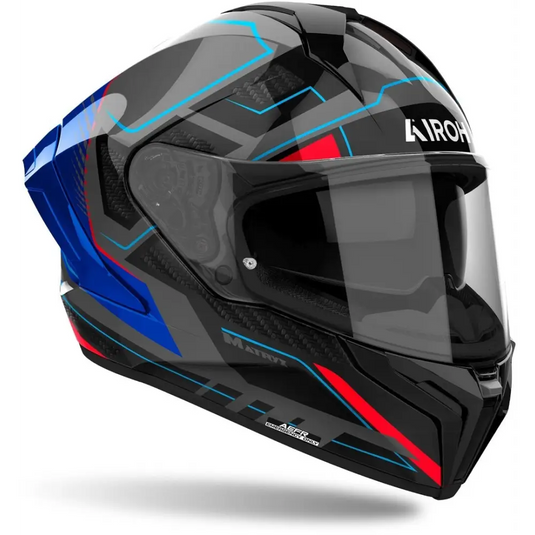 Casco Airoh Matryx Rocket Blue/Red Gloss