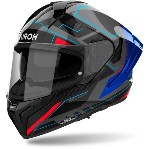 Casco Airoh Matryx Rocket Blue/Red Gloss