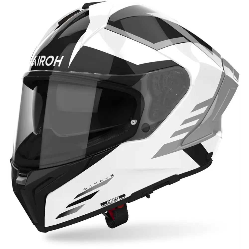 Casco Airoh Matryx Thron White Gloss