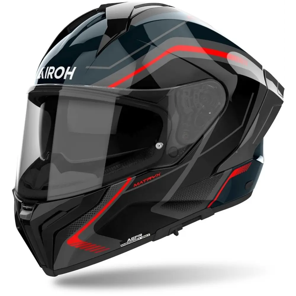 Casco Airoh Matryx Wide Black/Grey/Red