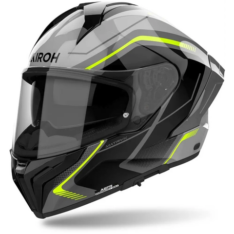 Casco Airoh Matryx Wide Black/Grey/Yellow