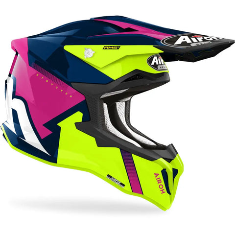 Casco Airoh Strycker Blazer Blue/Pink Gloss