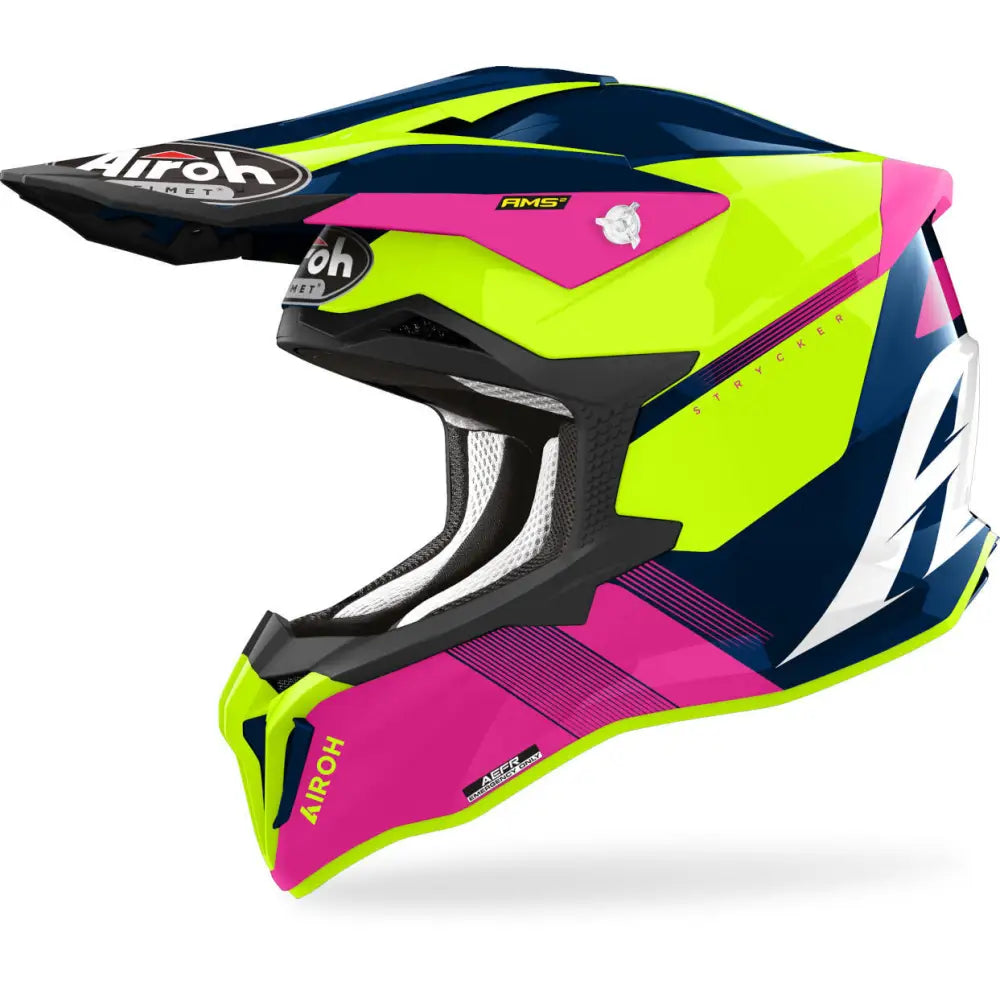 Casco Airoh Strycker Blazer Blue/Pink Gloss