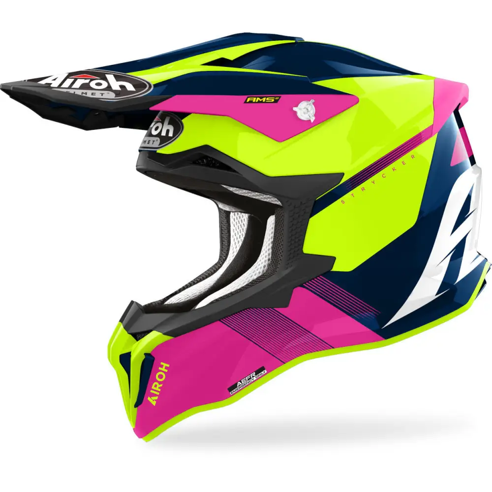 Casco Airoh Strycker Blazer Blue/Pink Gloss