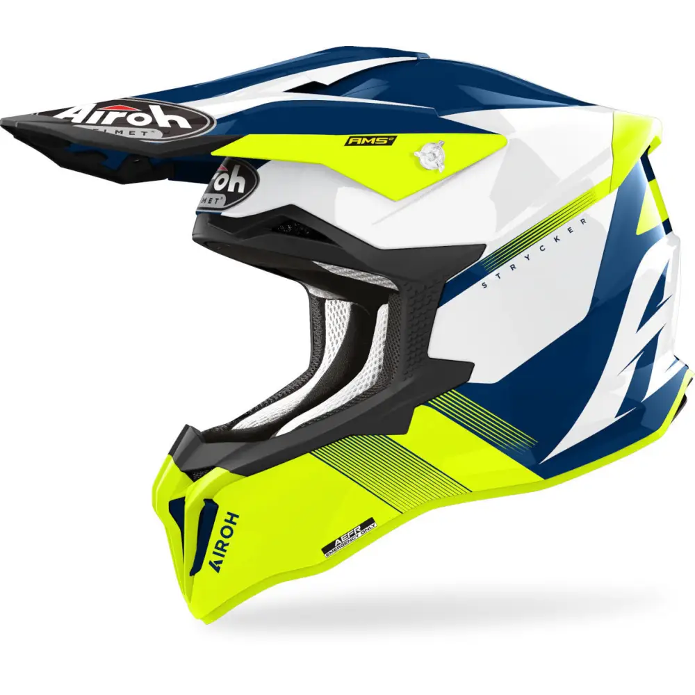 CASCO MOTOCROSS AIROH WRAAP DIAMOND LUCIDO