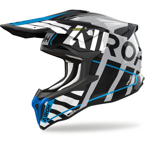 Casco Airoh Strycker Brave Blue / Grey Gloss