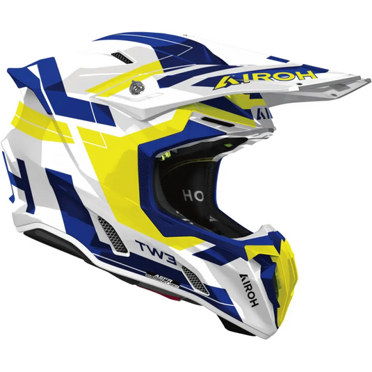 Casco Airoh Twist 3 Dinasty Blue/Yellow Gloss