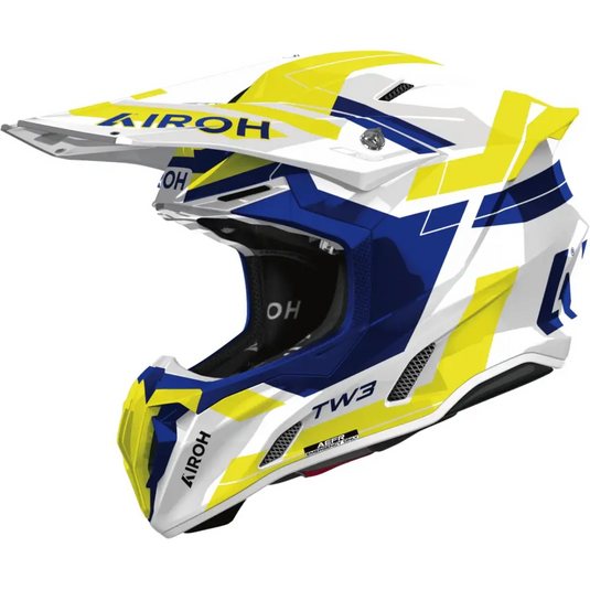 Casco Airoh Twist 3 Dinasty Blue/Yellow Gloss
