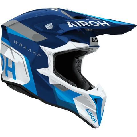 Casco Airoh Wraaap Conquer Blue Gloss