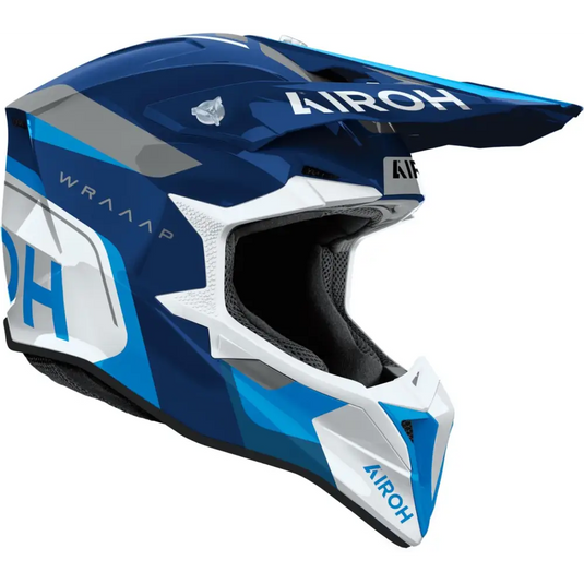 Casco Airoh Wraaap Conquer Blue Gloss