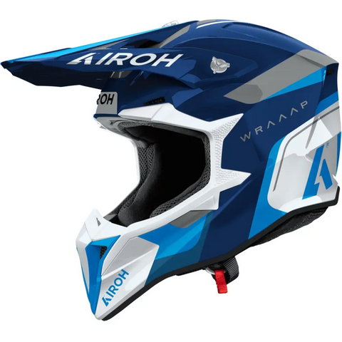 Casco Airoh Wraaap Conquer Blue Gloss