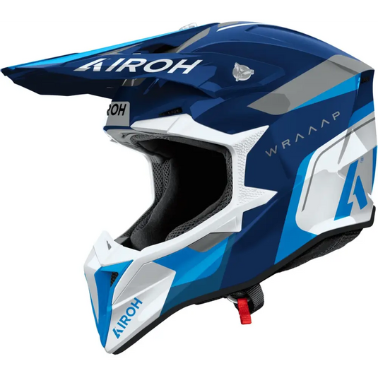 Casco Airoh Wraaap Conquer Blue Gloss