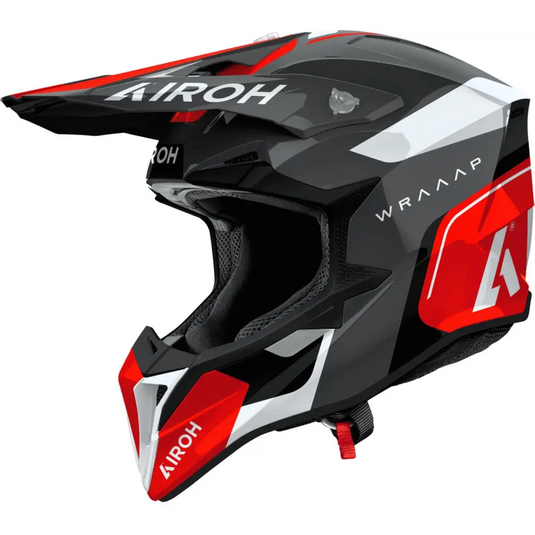Casco Airoh Wraaap Conquer Red Gloss
